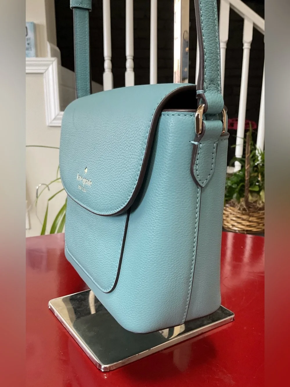 kate spade Light Blue Pebbled Leather Crossbody Bag NWOT